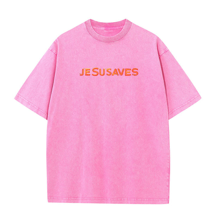 Christianartworkshop Jesus Saves Cross Graphic T-Shirt - image 14
