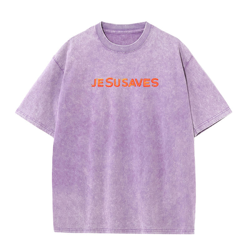 Christianartworkshop Jesus Saves Cross Graphic T-Shirt - image 18