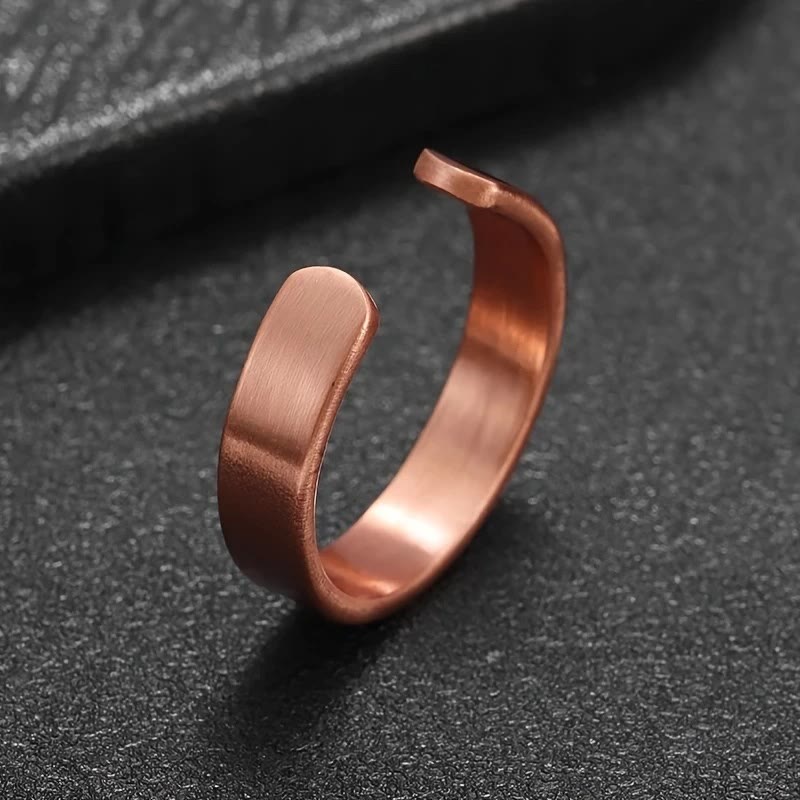 Christianartworkshop Minimalist Jesus Symbol Adjustable Copper Ring: Distinctive Sign of Faith - image 4