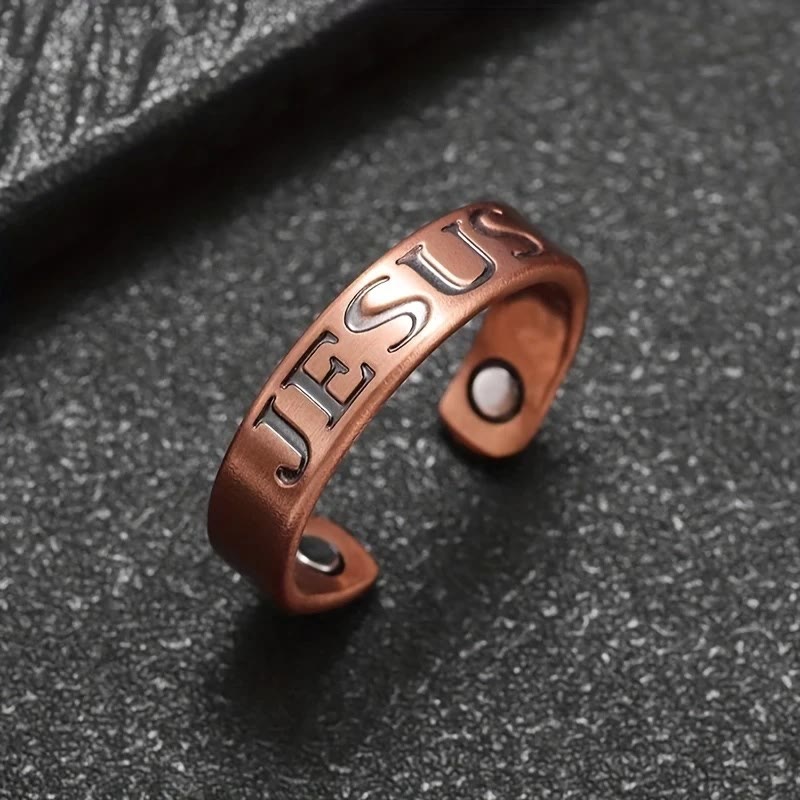 Christianartworkshop Minimalist Jesus Symbol Adjustable Ring: Enduring Token of Christian Identity - image 2