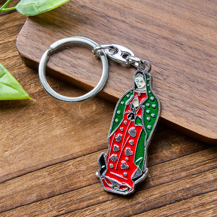 Christianartworkshop Colorful Style Our Lady of Guadalupe Enamel Key Chain: Faith in Vivid Tones - image 2