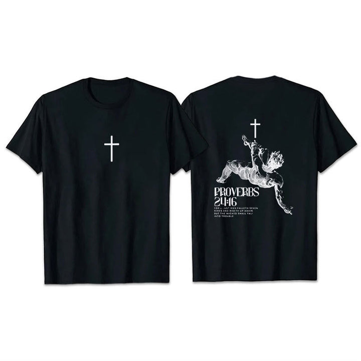 Christianartworkshop Proverbs 24:16' Christian T-Shirt