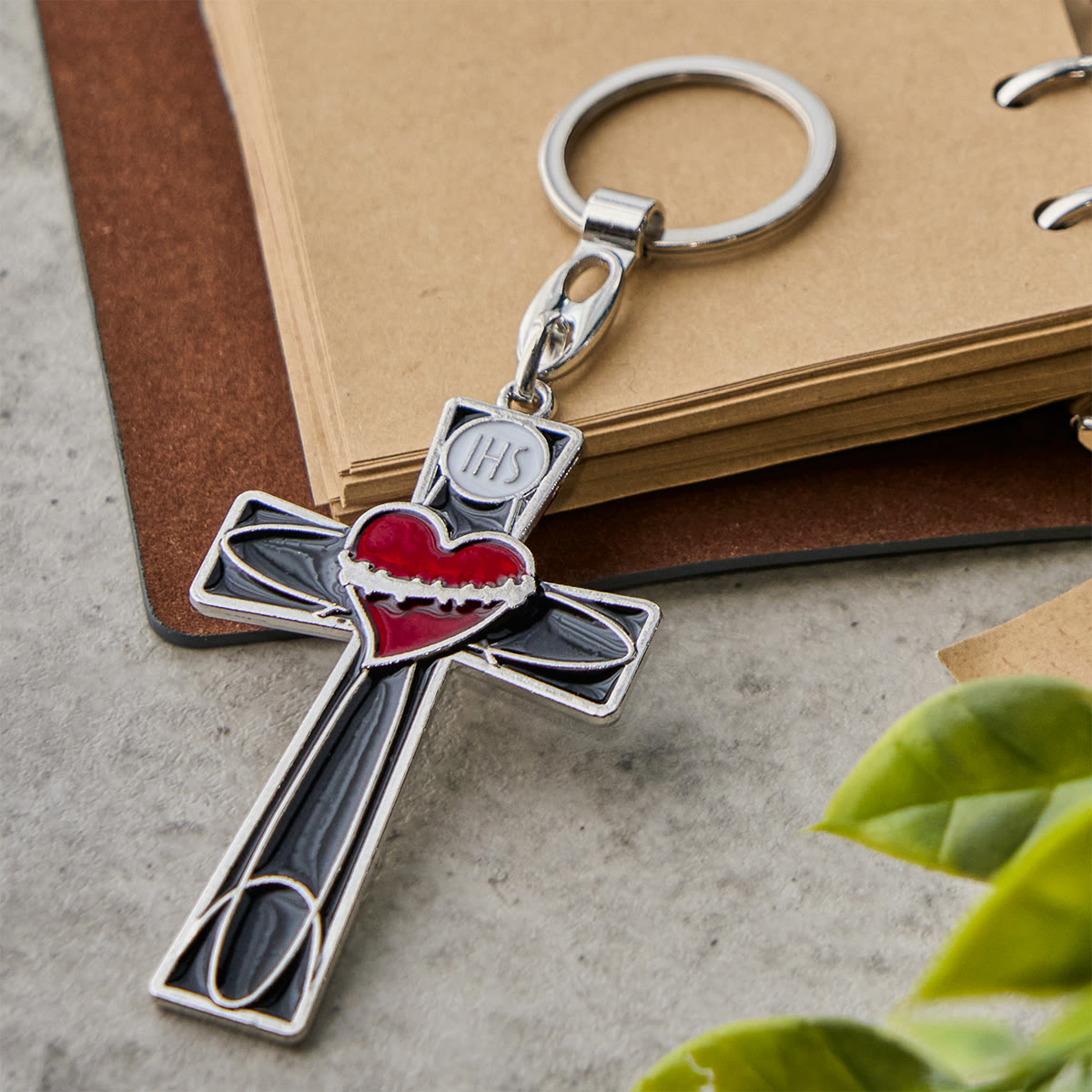 Christianartworkshop Sacred Heart & Pax Cross Enamel Tricolor