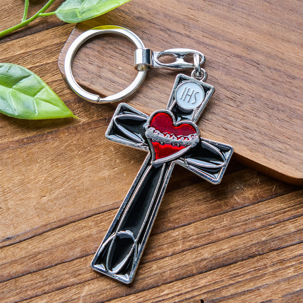 Christianartworkshop Sacred Heart & Pax Cross Enamel Tricolor