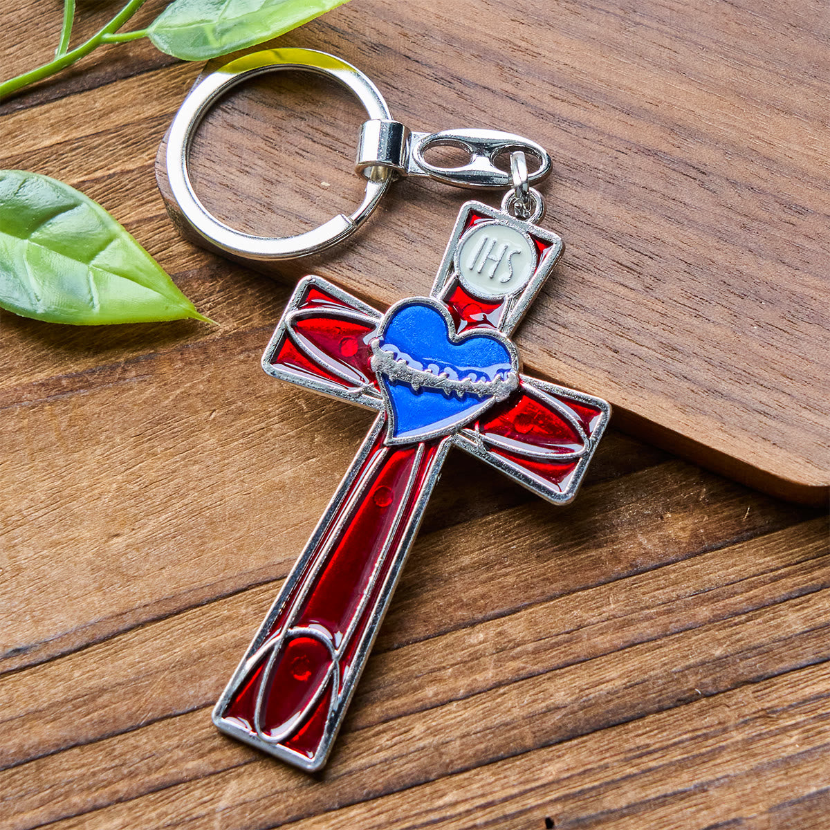 Christianartworkshop Sacred Heart & Pax Cross Enamel Tricolor