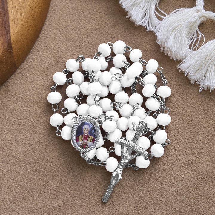 Christianartworkshop Pope Leo XIV Red Wood Beads Rosary Commemorating: A Spiritual Treasure