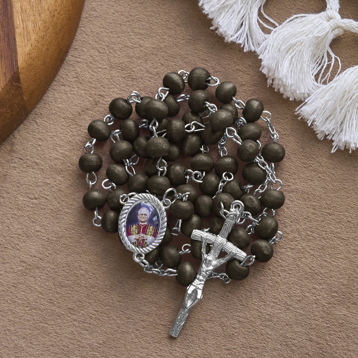 Christianartworkshop Pope Leo XIV Red Wood Beads Rosary Commemorating: A Spiritual Treasure