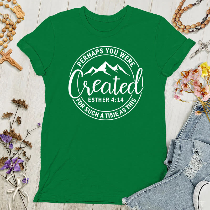 Christianartworkshop Perhaps You Were Created Tee - Faith Women's T-shirt - Green - 4XL - image 5