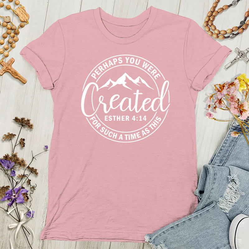 Christianartworkshop Perhaps You Were Created Tee - Faith Women's T-shirt - Light Pink - 4XL - image 7