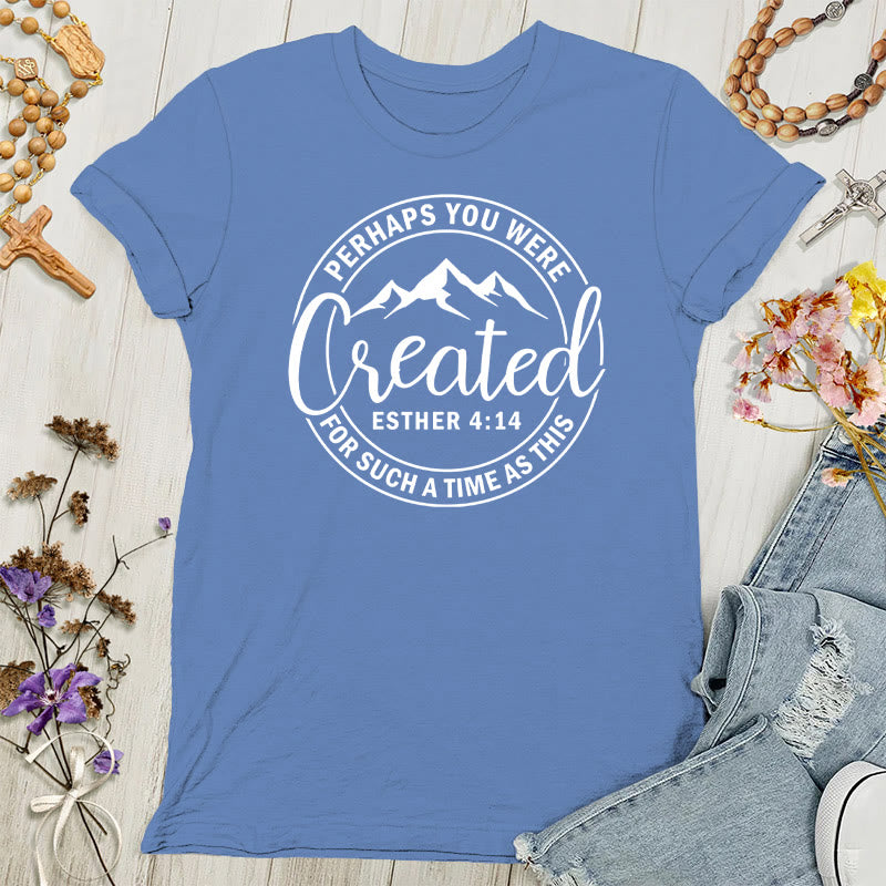Christianartworkshop Perhaps You Were Created Tee - Faith Women's T-shirt - Blue - 4XL - image 4