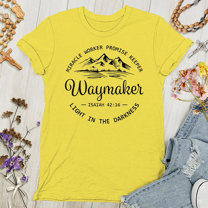 Christianartworkshop Waymaker Inspirational Women's T-shirt - Gold - 4XL - image 2