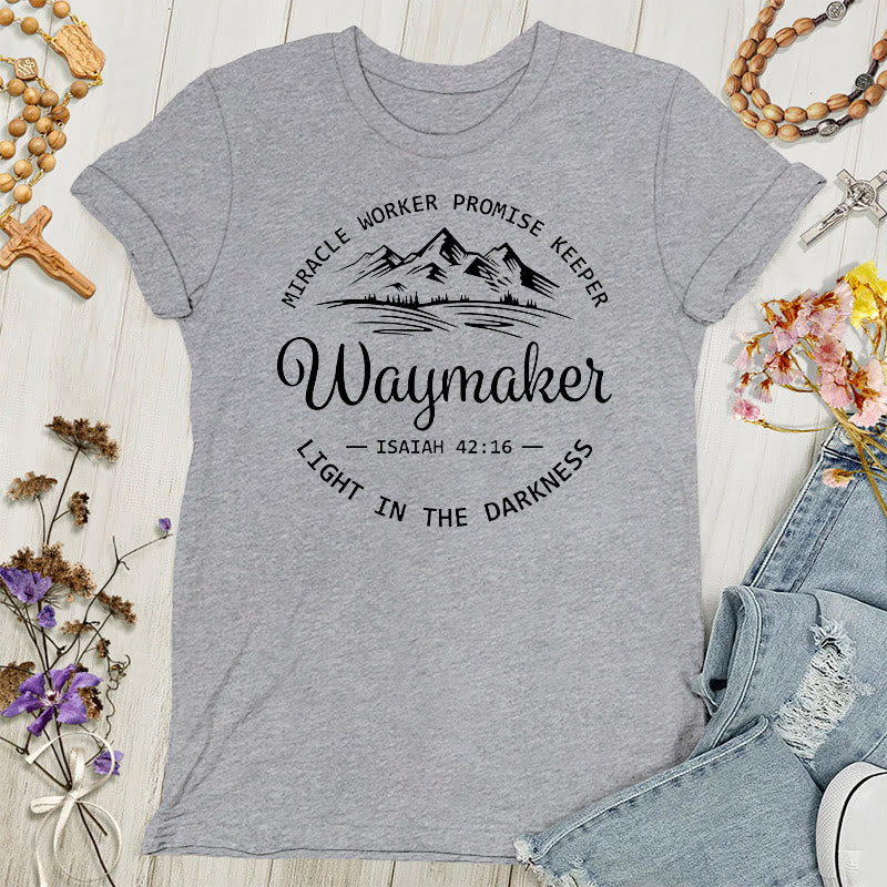 Christianartworkshop Waymaker Inspirational Women's T-shirt - Grey - 4XL - image 6