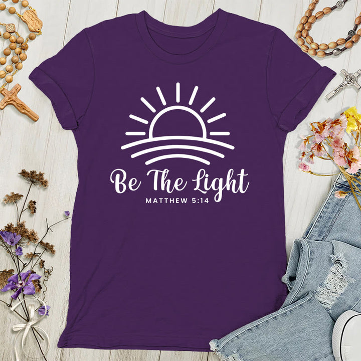 Christianartworkshop Be the Light Sunrise Women's T-shirt - Purple - 4XL - image 3