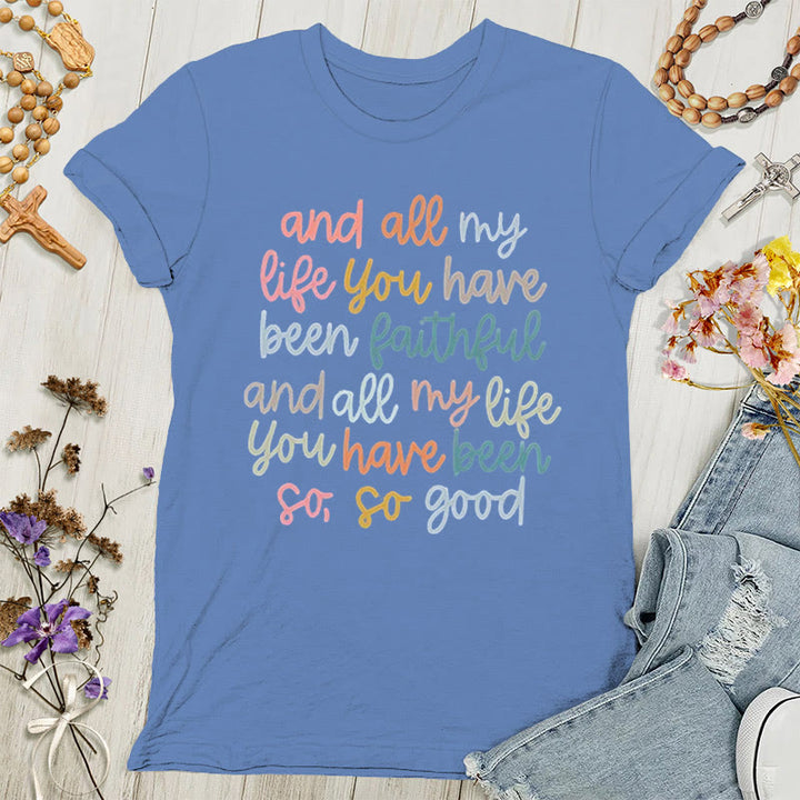 Christianartworkshop Faith's Glow: Vibrant Message Women's T-shirt - Blue - 4XL - image 1