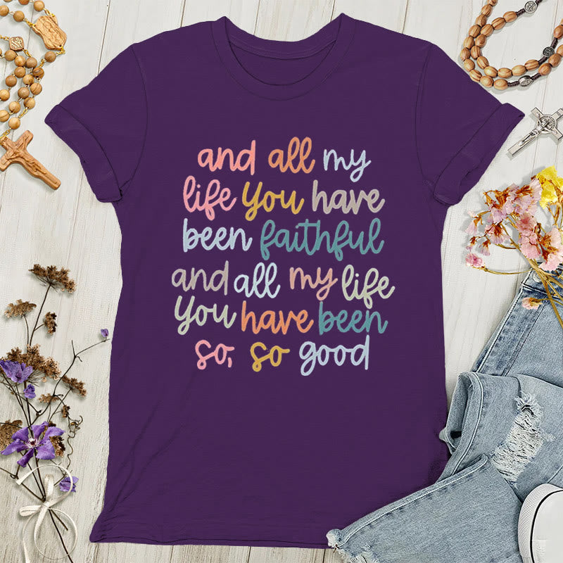 Christianartworkshop Faith's Glow: Vibrant Message Women's T-shirt - Purple - 4XL - image 4