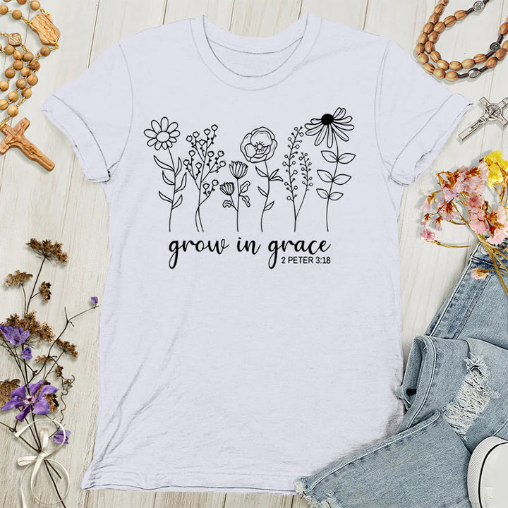 Christianartworkshop Grow in Grace 2 Peter 3:18 Women's T-shirt