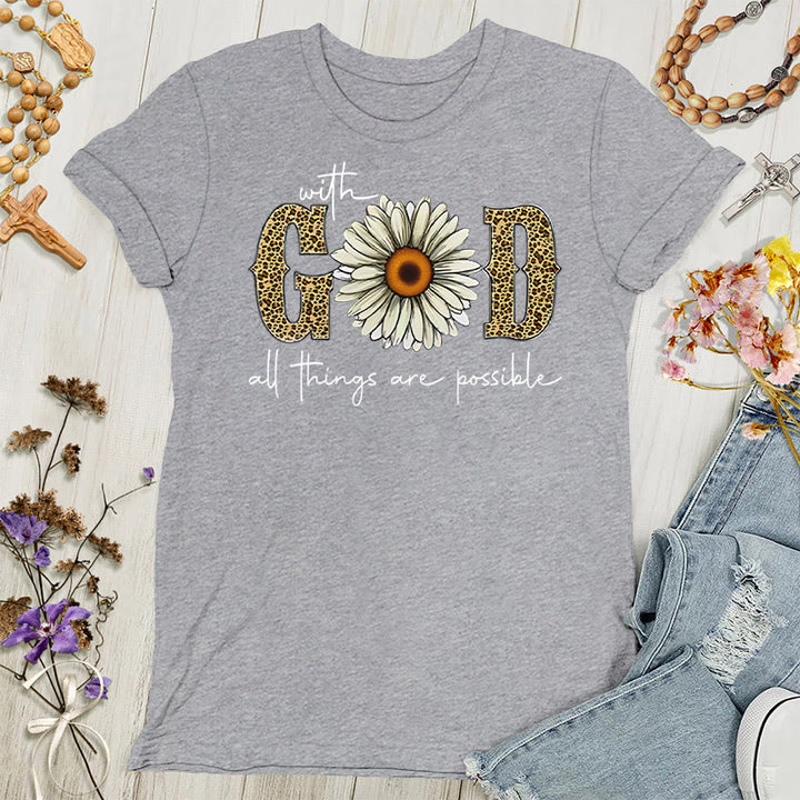 Christianartworkshop With God, All Things Are Possible Women's T-shirt