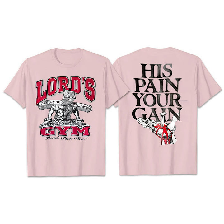 Christianartworkshop His Pain Your Gai T-shirt - Pink - 2XL - image 9