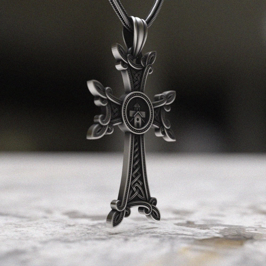 Christianartworkshop Orthodox Church Celtic Knot Armenian Cross Pendant Necklace  - image 3