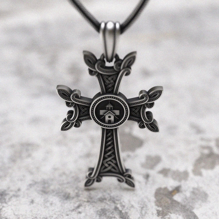 Christianartworkshop Orthodox Church Celtic Knot Armenian Cross Pendant Necklace  - image 4