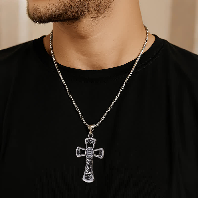 Christianartworkshop God Bless This Child Cross Prayer Necklace - image 3