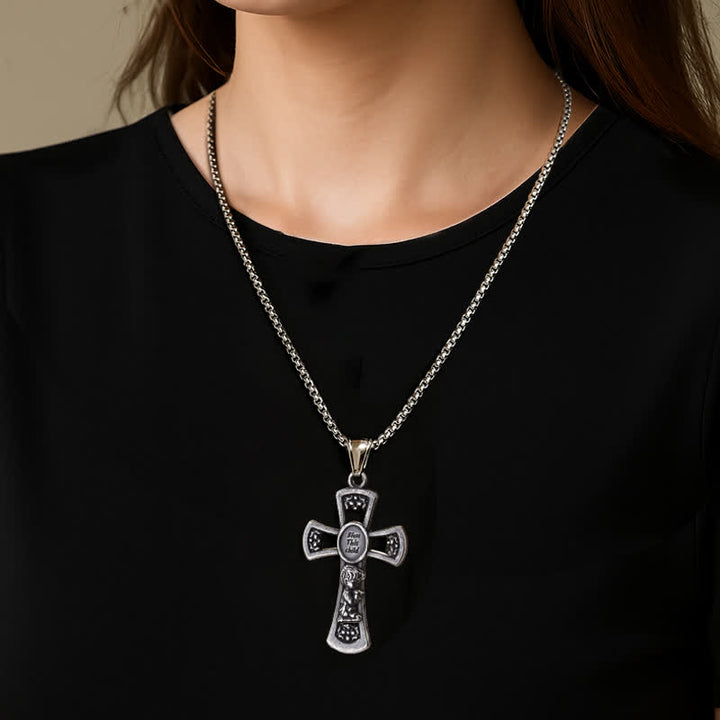 Christianartworkshop God Bless This Child Cross Prayer Necklace - image 4