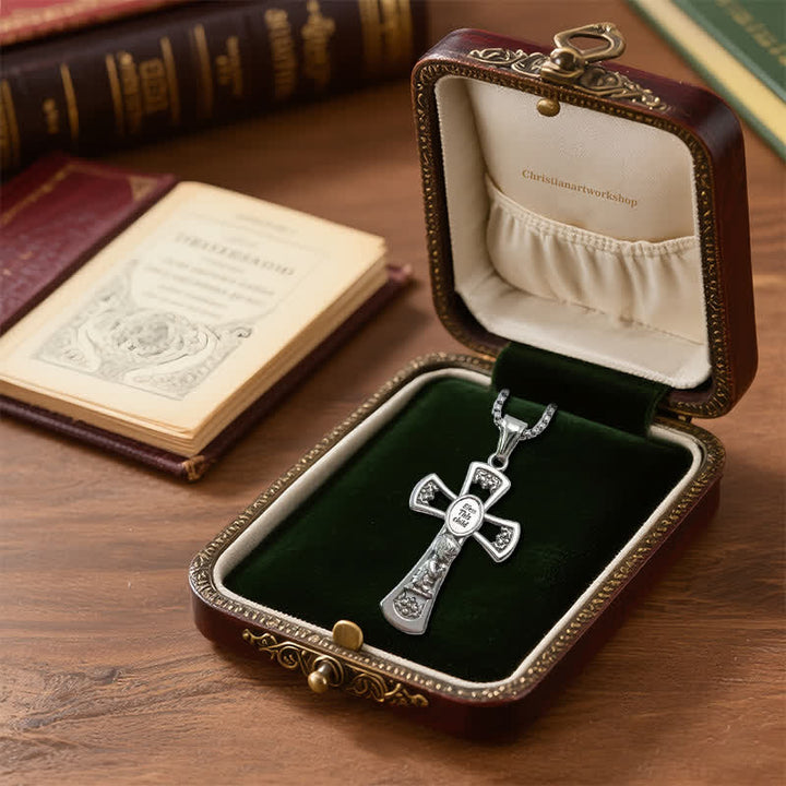 Christianartworkshop God Bless This Child Cross Prayer Necklace - image 6