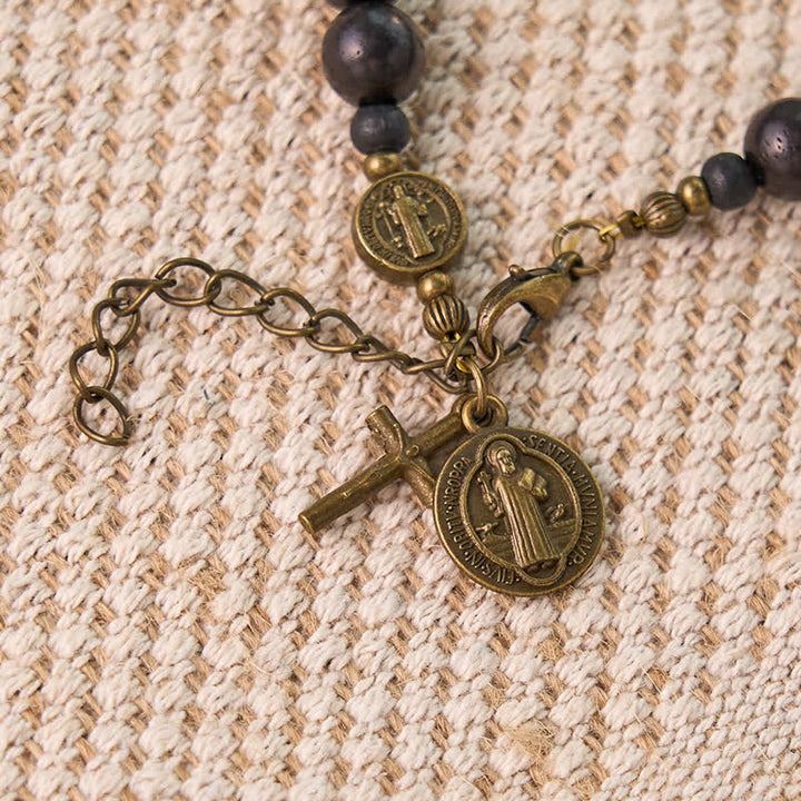 Christianartworkshop Ebony Beads St. Benedict the Blessed Protection Bracelet - image 14