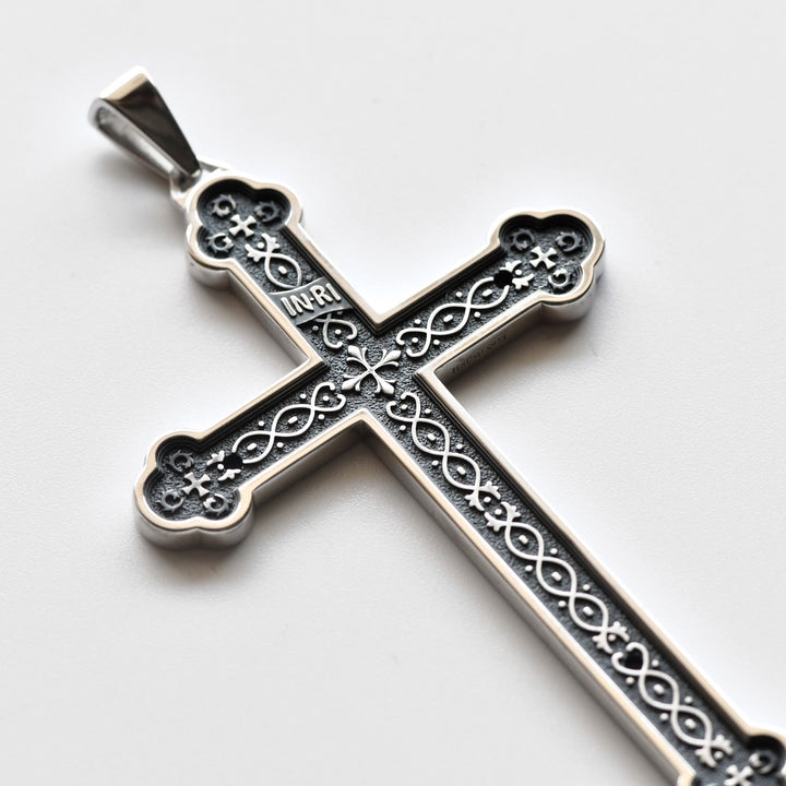 Christianartworkshop Retro Sterling Silver Amulet INRI Cross Pendant Necklace: A Emblem of Grace - image 5