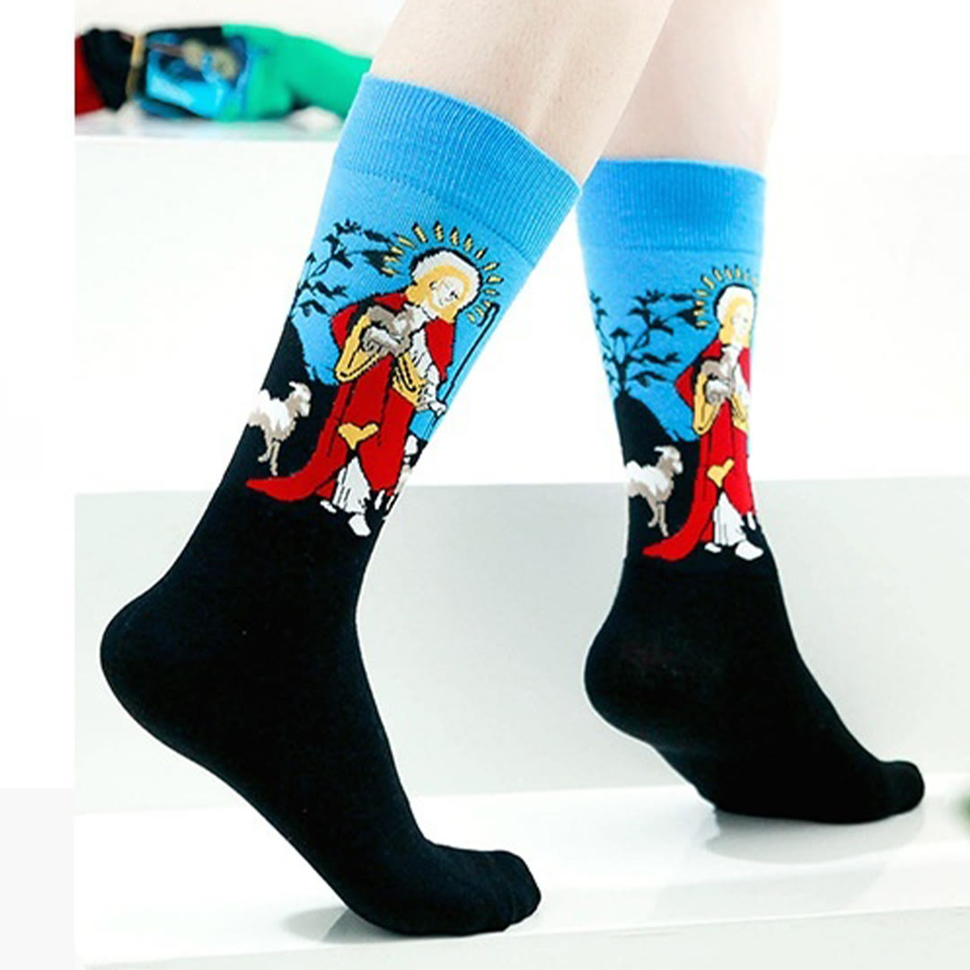Christianartworkshop Spiritual Good Shepherd Patterned Crew Socks: Walk Daily in Divine Guidance - 10 Pairs - image 1