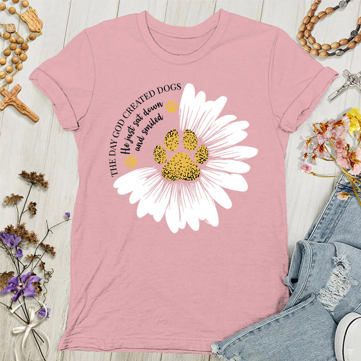 Christianartworkshop The Day God Made Dogs Women's T-shirt - Pink - 4XL - image 4
