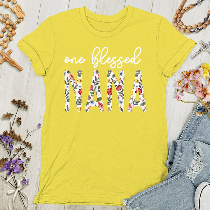 Christianartworkshop One Blessed Nana Women's T-shirt - Yellow - 4XL - image 9