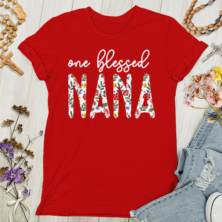 Christianartworkshop One Blessed Nana Women's T-shirt - Red - 4XL - image 7