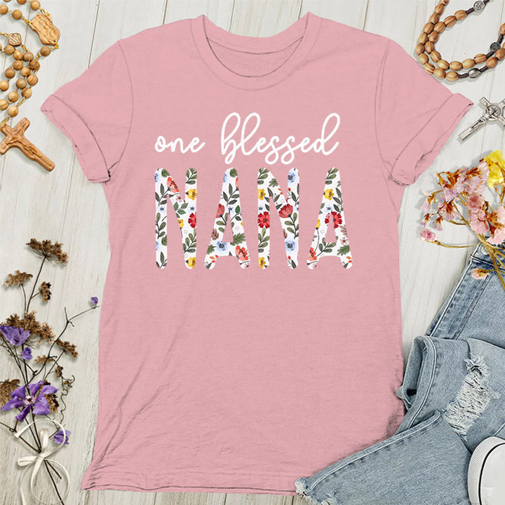 Christianartworkshop One Blessed Nana Women's T-shirt - Pink - 4XL - image 4