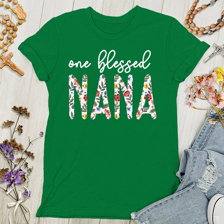 Christianartworkshop One Blessed Nana Women's T-shirt - Green - 4XL - image 8