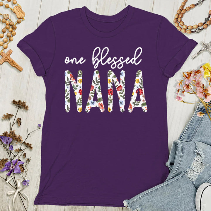 Christianartworkshop One Blessed Nana Women's T-shirt - Purple - 4XL - image 6