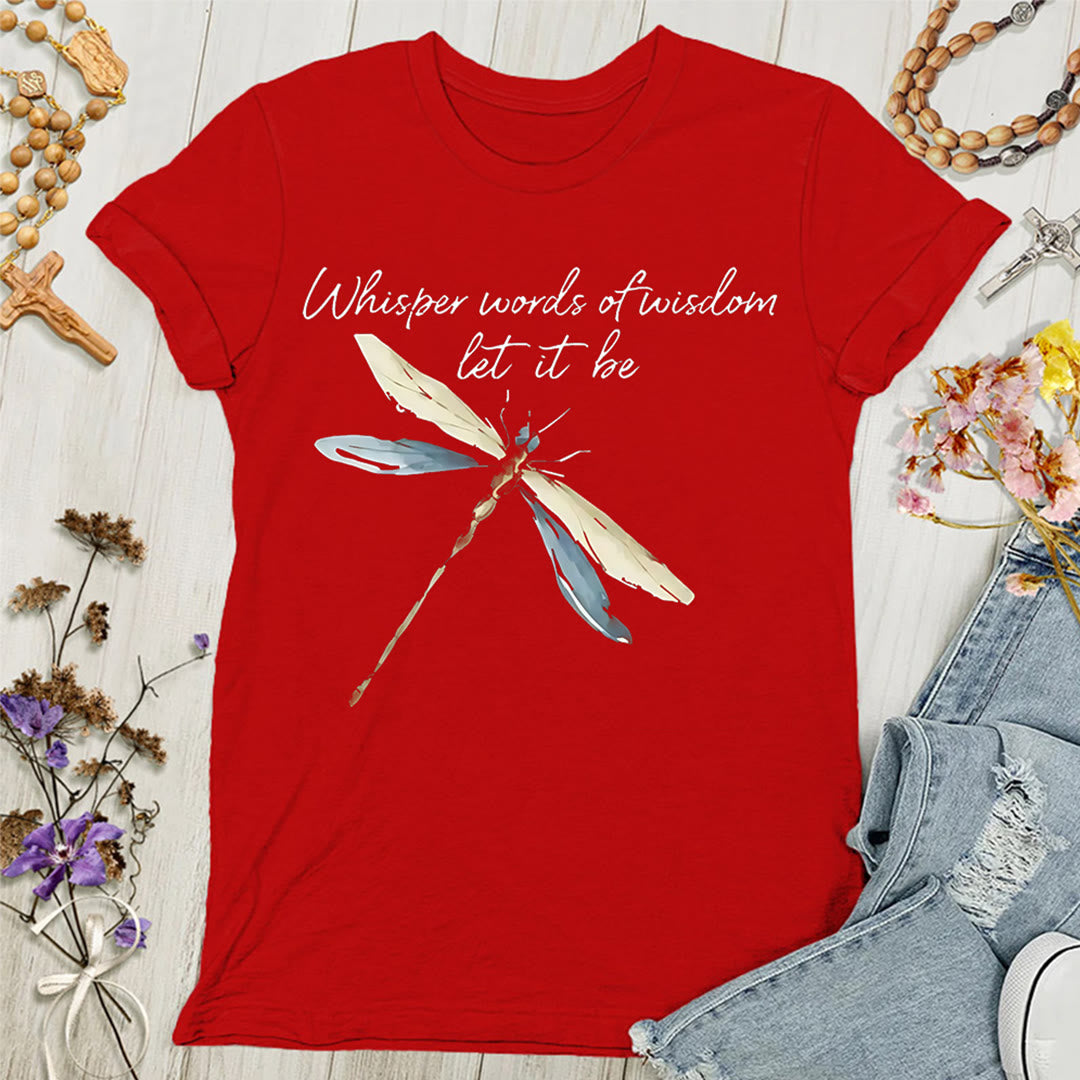 Christianartworkshop Whisper Words of Wisdom Let It Be Dragonfly Women's T-shirt - Red - 4XL - image 10
