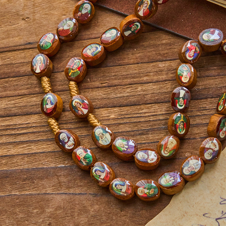 FREE Today: Wooden Saint Medal Beads with Franciscan Tau Cross Rosary: A Timeless Heirloom