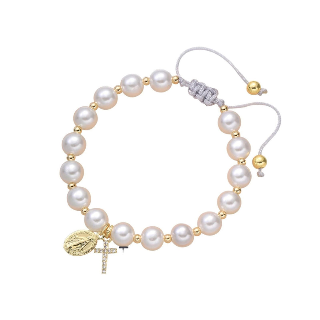 FREE Today: Elegant Miraculous Medal White Bracelet with Bible Verse Gift Card