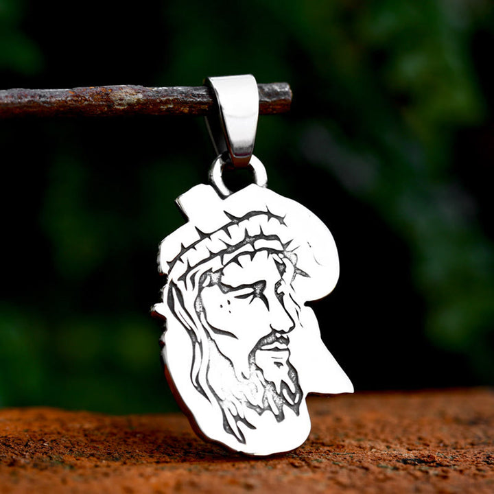Christianartworkshop Classic Jesus with Crown of Thorns Cross Pendant Necklace: Soul Meets Blessing - image 3