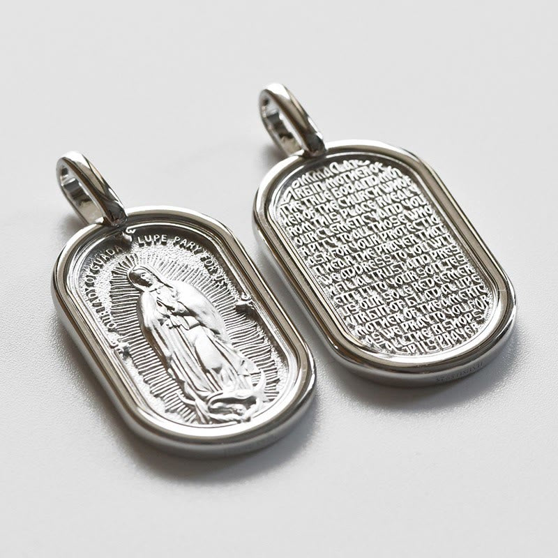 Christianartworkshop 925 Sterling Silver Elegant Our Lady of Guadalupe Pendant Necklace - image 3
