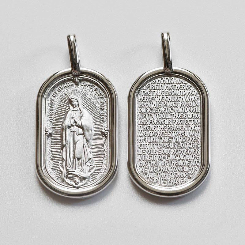 Christianartworkshop 925 Sterling Silver Elegant Our Lady of Guadalupe Pendant Necklace - image 2