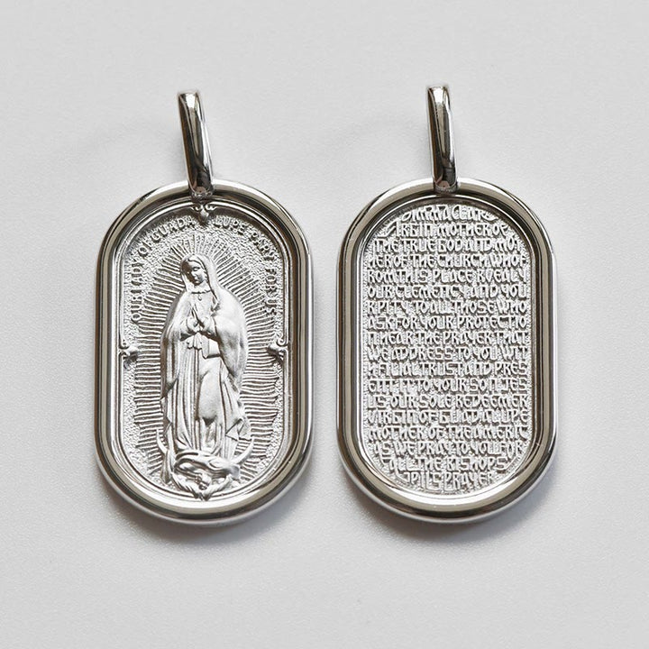 Christianartworkshop 925 Sterling Silver Elegant Our Lady of Guadalupe Pendant Necklace - image 2