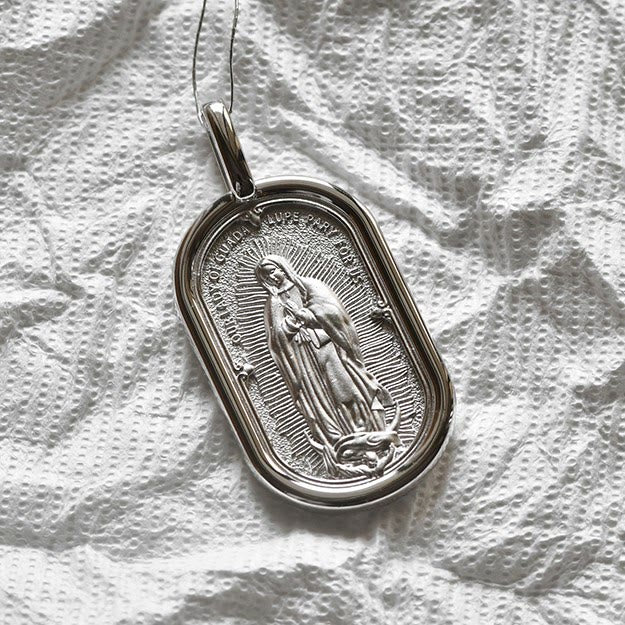 Christianartworkshop 925 Sterling Silver Elegant Our Lady of Guadalupe Pendant Necklace - image 5