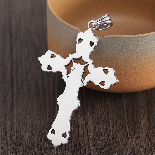 Christianartworkshop Rustic Bronze and Silver Crucifix Necklace in S925: A Testament of Faith - image 5