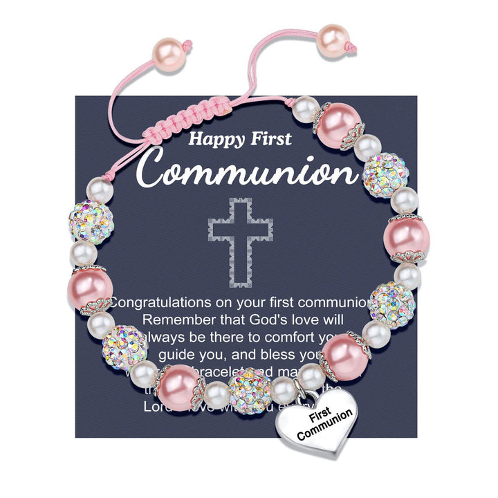 Christianartworkshop PRAYERFUL FAITH: First Communion Gift Bracelet with Cross and Blessing Card - I - image 9