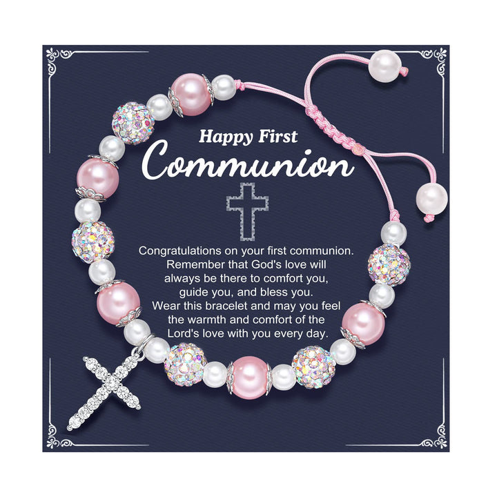Christianartworkshop PRAYERFUL FAITH: First Communion Gift Bracelet with Cross and Blessing Card - H - image 8