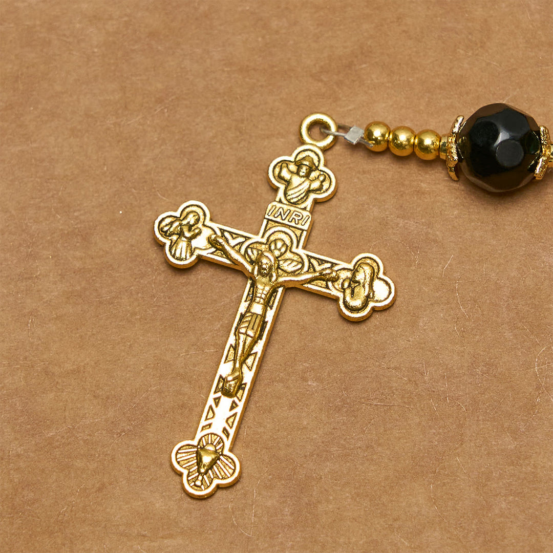 FREE Today: Smooth Green Tiger Eye Rosary with Crucifix & Holy Miraculous Medal - image 7