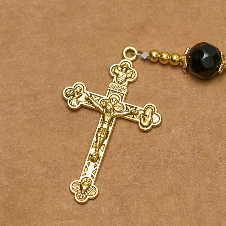 FREE Today: Smooth Green Tiger Eye Rosary with Crucifix & Holy Miraculous Medal - image 7