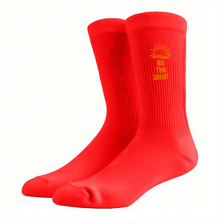 Christianartworkshop Be The Light with Glimmering Sea Horizon Crew Socks: Shine with Spirit